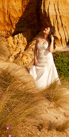 Beach-side wedding photography
